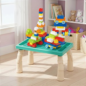 Mesinha Infantil Didática com Blocos de Montar