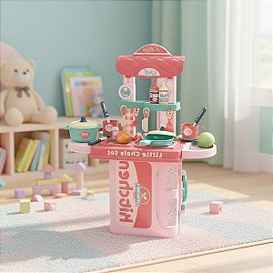 Cozinha Infantil Maleta 3 em 1 Bancada