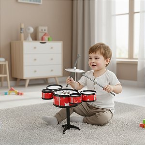 Mini Bateria Infantil Instrumento Musical