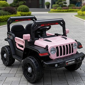 Jipe Carro Elétrico Infantil Controle Remoto Música e Luz