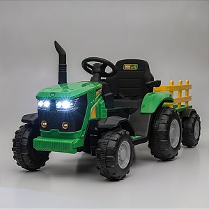Trator Elétrico Infantil 12v Com Caçamba Som E Luz