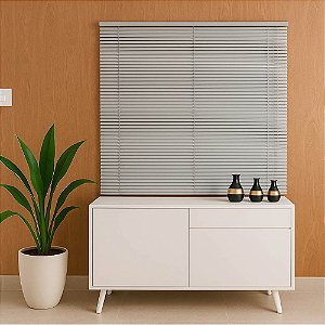 Persiana PVC Trilho Metálico 180larg x 140alt Cinza