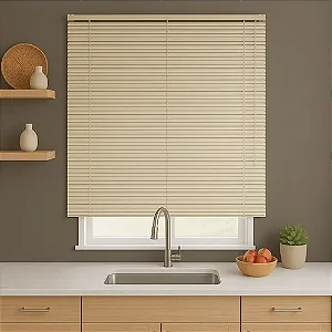 Persiana Horizontal PVC 25mm BLOCK 140larg x 160alt Bege