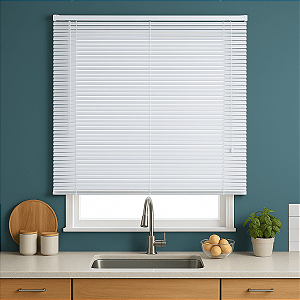 Persiana Horizontal PVC 25mm BLOCK 160larg x 160alt Branca