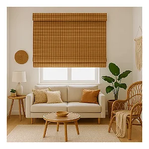 Persiana Romana Bambu Block 100larg x 160alt Natural
