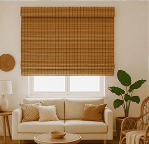 Persiana Romana Bambu Block 120larg x 160alt Natural