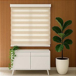 Persiana Zebra Prime 160larg x 160alt Mescla Bege