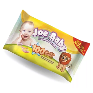 Toalhas Umedecidas Lenços Joe Baby 100 Unidades Atacado Bebê