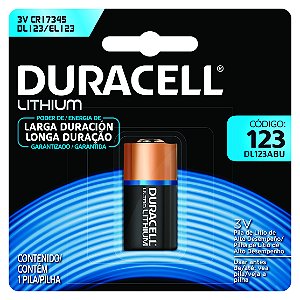 Pilha 123 Bateria 123 Duracell normal comum Cilíndrica bateria De 3v redonda DL123 3Volts