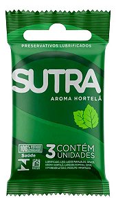 3 Preservativo Sabor Hortelã Sutra Masculino Lubrificado