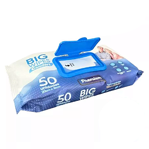 Toalha Umedecida Geriátrica Big Wipes Com 50 Unidades