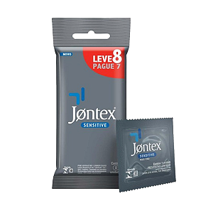 Preservativo Camisinha Jontex Sensitive Leve 8 Pague 7