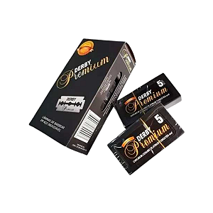 50 Lâminas de Barbear Derby Premium Inteiras e Afiadas