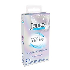 4 Preservativos Sensação Invisível É O Mais Fino Da Jontex