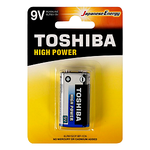 Bateria Alcalina 9 Volts Toshiba retangular