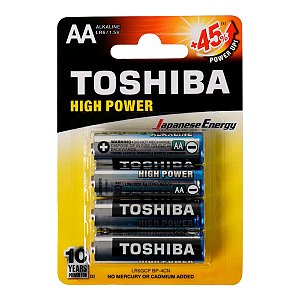 Pilhas Alcalinas Toshiba AA Pequena 4 Unidades 1,5v