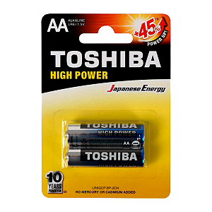 Pilhas Alcalinas Toshiba AA Pequena 2 Unidades 1,5v