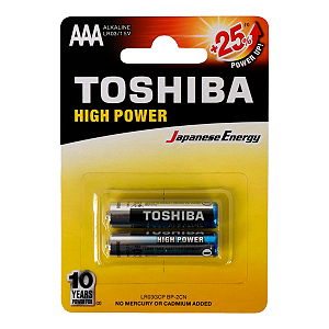 Pilhas Alcalinas Toshiba AAA Palito 2 Unidades 1,5v