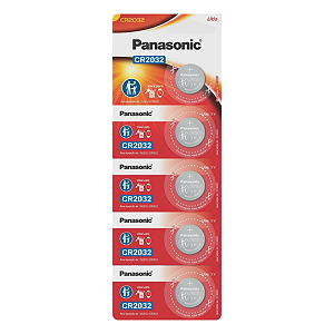 Bateria de Lítio 2032 Panasonic 3 Volts 5 Unidades