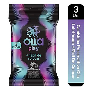 Preservativo OLLA Lubrificado Play C/3 Un