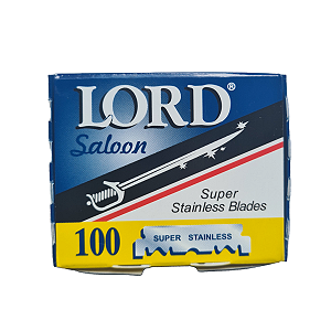 Lâminas de Barbear Lord Azul com 100 Unidades