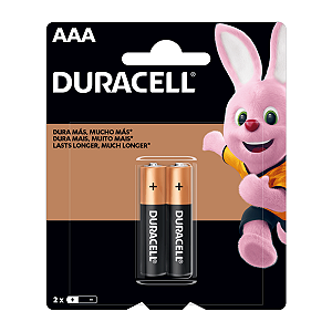 Pilhas Alcalinas Duracell AAA Palito 2 Unidades 1,5v