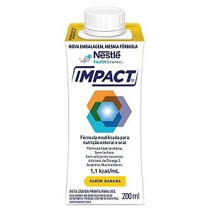 Impact Banana 200ML Nestlé Nutrição Enteral e Oral Hiperproteica