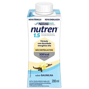 Nutren 1.5 Baunilha 200ML Nestlé Nutrição Enteral e Oral Hipercalórica