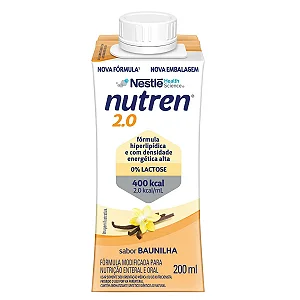 Nutren 2.0 Baunilha 200ML Nestlé Nutrição Enteral e Oral Hipercalórica