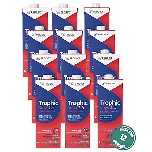 Trophic Soya 1.5 1L Prodiet Nutrição Enteral Hipercalórica - Kit 12 Unidades
