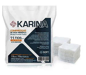COMPRESSA DE GAZES C/500 UND. 11 FIOS KARINA