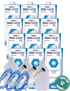 ISOSOURCE 1.5 1L NESTLE - 12 LITROS (EQUIPO, FRASCO E SERINGA)