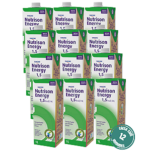 Nutrison Energy 1.5 1L Danone Nutrição Enteral Hipercalórica - Kit 12 Litros