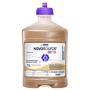 Novasource GC 1.5 SF 1L Nestlé Nutrição Enteral Hipercalórica Controle Glicêmico