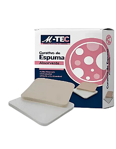 CURATIVO ESPUMA ABSORVENTE SEM BORDA 10CM X 10CM MISSNER - (UNID)