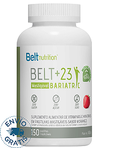 FRETE GRÁTIS - BELT +23 BARIATRIC MASTIGAVEL MORANGO 150 PAST