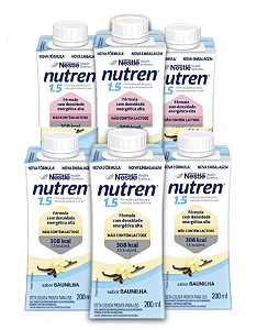 KIT 6 - NUTREN 1.5 200ML NESTLE (SABORES VARIADOS)