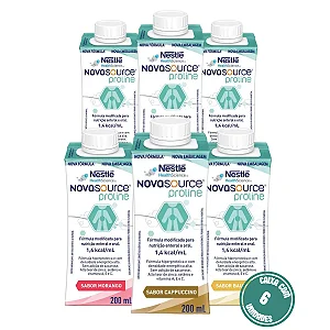Novasource Proline 200ML Nestlé Nutrição Enteral e Oral Hiperproteica - Kit 6 Unidades