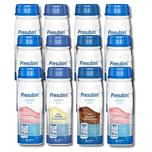 Fresubin Energy Drink Morango 200ml Fresenius Suplemento Hipercalórico - Kit 12 Unidades
