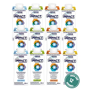 Impact 200ML Nestlé Nutrição Enteral e Oral Hiperproteica - Kit 12 Unidades