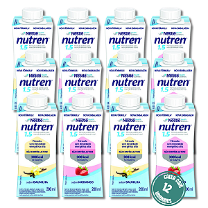 Nutren 1.5 200ML Nestlé Nutrição Enteral e Oral Hipercalórica - Kit 12 Unidades