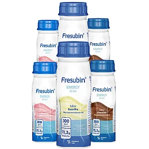 Fresubin Energy Drink Morango 200ml Fresenius Suplemento Hipercalórico - Kit 6 Unidades