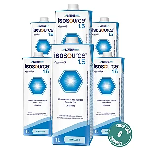 Isosource 1.5 1L Nestlé Nutrição Enteral Hipercalórica - Kit 6 Unidades