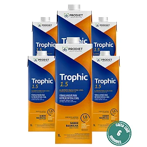 Trophic 1.5 1L Prodiet Nutrição Enteral Hipercalórica - Kit 6 Unidades