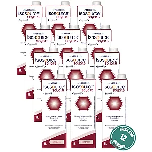 Isosource Soya 1.5 1L Nestlé Dieta Enteral Hipercalórica 1,5 kcal/ml - Kit 12 Litros