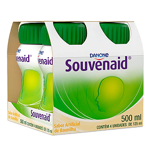 Souvenaid Baunilha Danone Kit 4x125ml Suplemento Nutricional para Memória e Função Cognitiva