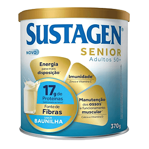 Sustagen Senior 50+ Baunilha 370g Mead Johnson Suplemento Alimentar em Pó