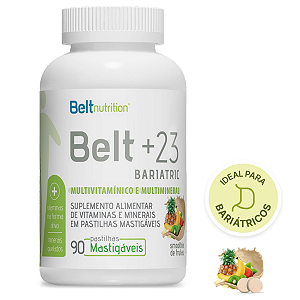 Belt +23 Bariatric Mastigável Smoothie de Frutas Multivitamínico 90 PAST.