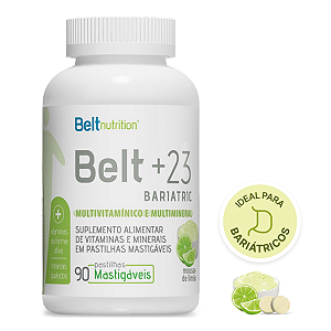 Belt +23 Bariatric Mastigável Mousse de Limão Multivitamínico 90 PAST.