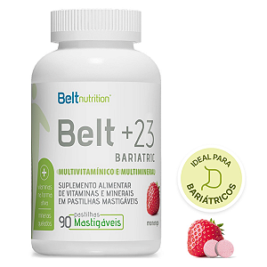 Belt +23 Bariatric Mastigável Morango Multivitamínico 90 PAST.